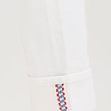 Pocket Stitched High Rise Straight White Jeans - Risen - B8