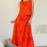 The Chloe Seashell Eyelet Skirt