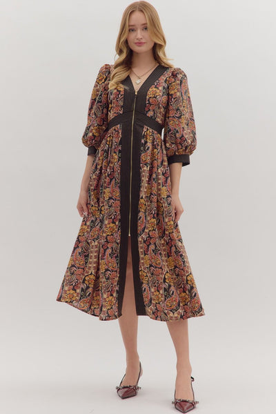 the Shanna Fall Zipper Dress