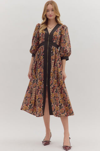 the Shanna Fall Zipper Dress