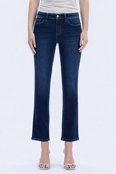 Mid Rise Slim Straight Jeans - Vervet Denim - H5