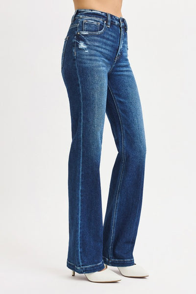 High Rise Straight Denim Tummy Control - Risen Jeans   G5