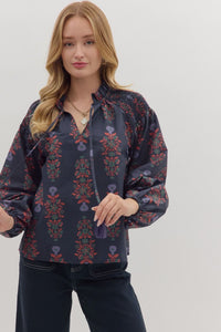 the Bethany - Navy Top
