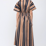 The Theda Striped Midi Dress