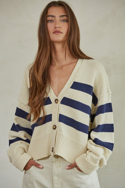 Nantucket Striped Cardigan