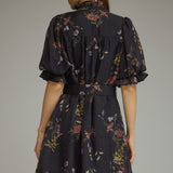 The Gloria Black Floral Dress