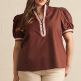 The Neapolitan Short Sleeve Blouse