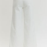 The Bradie - White Scalloped Hem Pants