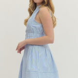 The Rowan Blue Stripe Dress