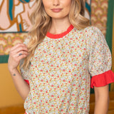 The Miriam Floral Puff Sleeve Blouse