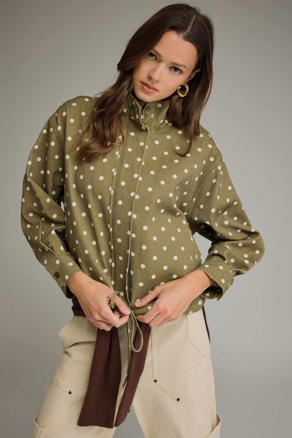 The Paige Polka Dot Lightweight Jacket