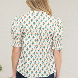 The Sadie Floral Cotton Blouse