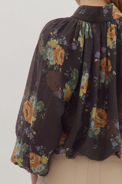 The Quinn - Brown Bubble Top
