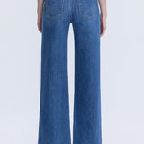 High Rise Wide Leg Jeans With Tie - Flying Monkey Denim - A6
