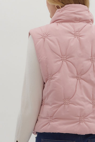 the Dana - Pink Puffer Vest