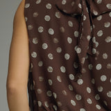 The Imogen Polka Dot Sleeveless Blouse