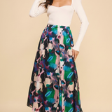 The Pollyanna Abstract Midi Skirt