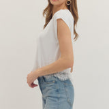 The Cassandra Lace Trim Top