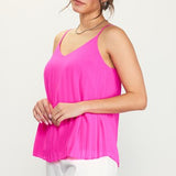 the Reva Pleated Sleeveless Blouse