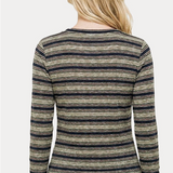 The Lani Olive Striped Long Sleeve Top