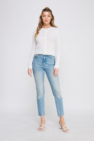 the Logan - white cardigan
