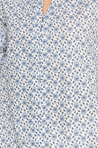 The Tilda Blue Floral Blouse