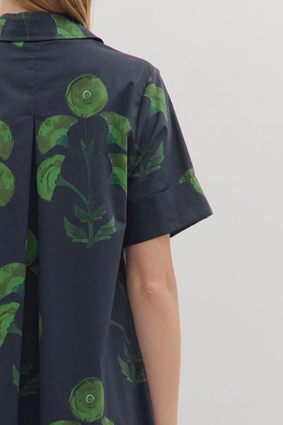 the Buffy Navy Midi Dress