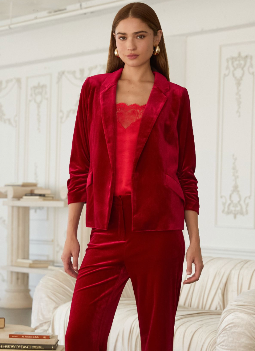 the Juniper - Red Velvet Jacket