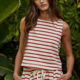 The Newport Red Stripe Top