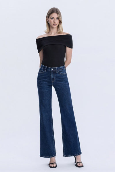 High Rise Vintage Flare Jeans - Vervet Denim   H8