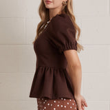 The Quinn Peplum Top - 3 colors