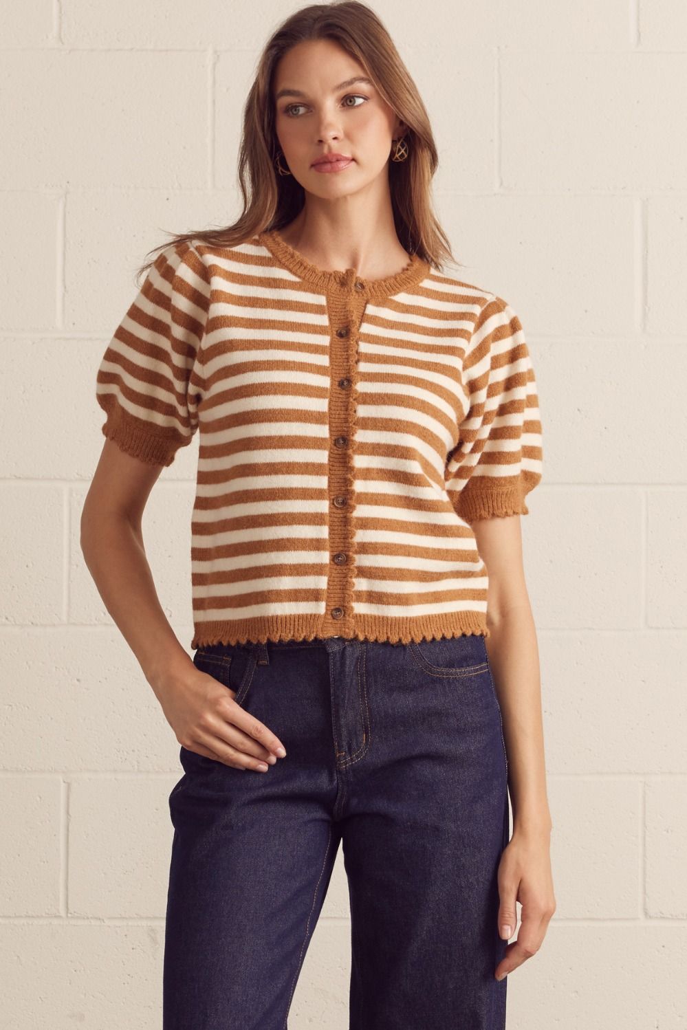 The Artie Striped Short Sleeve Sweater