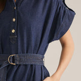 The Presley Denim Midi Dress