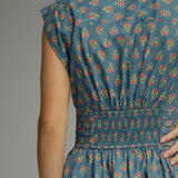 The Claire Floral Block Print Midi Dress