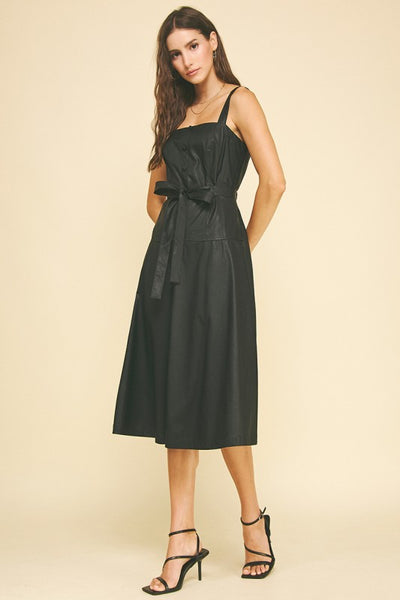 the Dylan - Black Faux leather dress