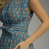 The Claire Floral Block Print Midi Dress