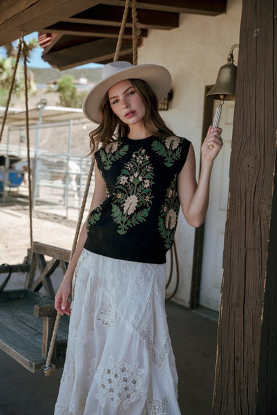 the Ellison Floral Vest