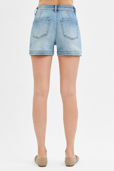 Patched Pocket high Rise - Risen Shorts