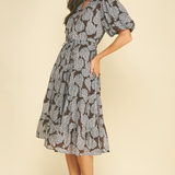 The Jeanie Brown Floral Midi Dress