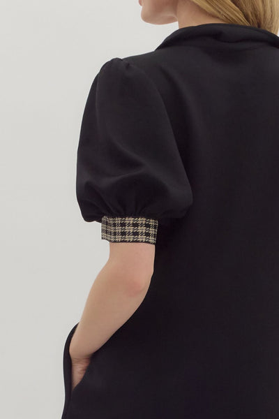 the Mavis Plaid Trim Dress