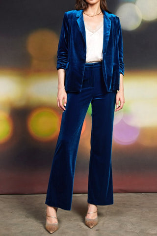 the Cypress Teal Velvet Pants