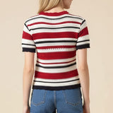 The Liberty Striped Crochet Knit Top