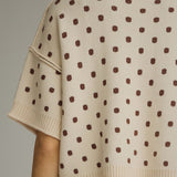The Arden Short Sleeve Polka Dot Sweater