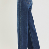 High Rise Cropped Wide Leg Denim - Risen Jeans - D5