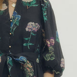 The Britta Black Floral Dress