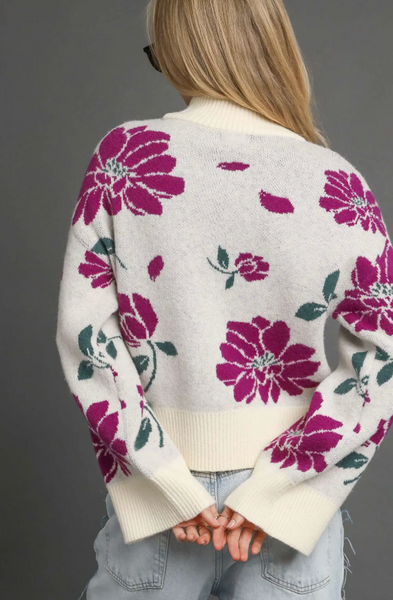 the Cassidy Floral Sweater