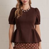 The Quinn Peplum Top - 3 colors