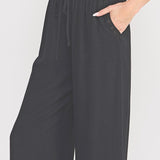 The Avery Black Trim Linen Blend Pants