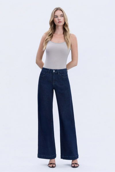 High Rise Trouser Style Wide leg jeans - Flying Monkey Denim - H6