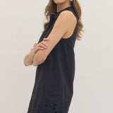The Bronte Sleeveless Eyelet Hem Dress